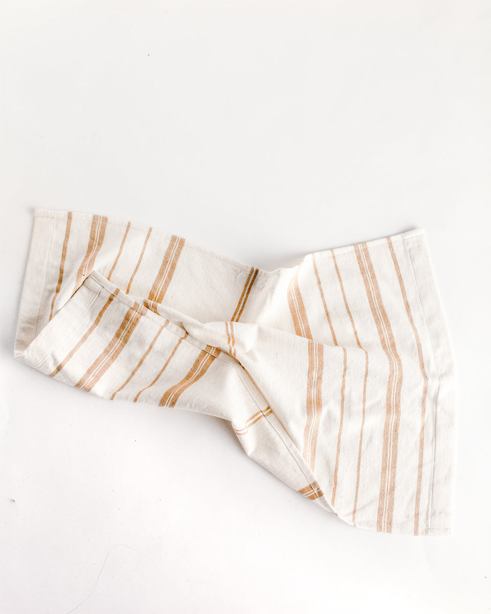 Orange and white tea towel - tea towel collection at Better World Bio