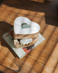 Mukhendu Heart Keepsake Box - Bone & Brass Inlay