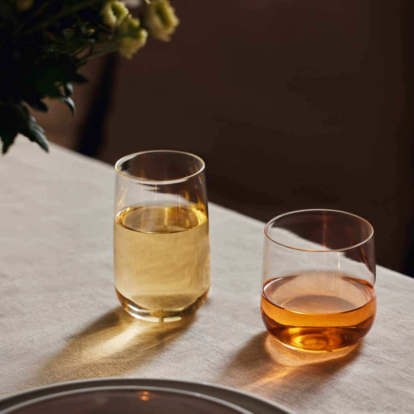 Cremini Tall Mouth-Blown Glass Cups - Set of 4