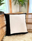 Black & White Squares Sadza Pillow Cover
