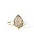 A labradorite stone sterling silver ring.