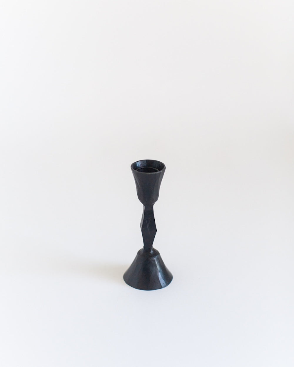 Low Diamond Candlestands Black Finish - Set of 2