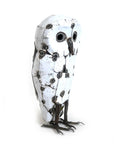 Recycled Metal Snowy White Owl