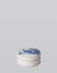 River Landscape Porcelain Ink Box – Blue & White