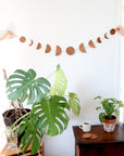 Moroccan Leather Luna Moon Phase Garland