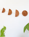 Moroccan Leather Luna Moon Phase Garland