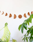 Moroccan Leather Luna Moon Phase Garland