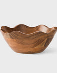 Acacia Wood Scallop Bowl