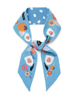 Snow Monkey & Persimmons Silk Twilly Scarf