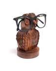 Owl Eyeglass Holder Wooden Stand