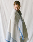 Ivory Blue Tribeca Turkish Towel