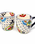 Encantada Rounded Dots and Flowers Mug - Set of Two