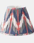 Decorative lampshade with a colorful pattern on a white background