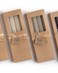 Luma Afrika Frosted Taper Candles – Black, Set of 4