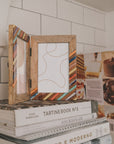 Banka Mundi 4x6 Multicolor Double Picture Frame - Bone & Wood