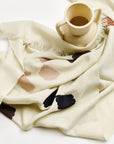 Dahlia Hand Embroidered Hand Woven Scarf
