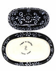 Encantada Handmade Pottery Butter Dish, Black & White