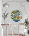 24-Inch Painted School of Fish Metal Wall Art - Croix des Bouquets