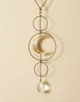 Surya Crescent Moon Brass Suncatcher