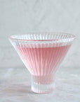 Pressed Clear Martini Glasses - Set of 4
