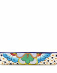 Handmade Pottery Dots & Flowers 9-inch Divided Platter - Encantada
