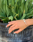 Cuff Bracelet, Mother of Pearl Square