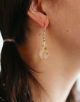 White Rain Flower Earrings