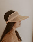 Sumi Leather and Cane Rattan Visor