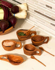 Reclaimed Olive Wood Salt Pot - Kahero Farm - Kenya