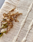 White Thread Table Runner