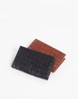 Woven Leather Card Holder