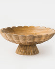 Fluted Pedestal Bowl - Natural