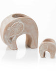 Terracotta Elephant Family Planters - Set of 2
