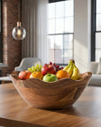 Acacia Wood Scallop Bowl