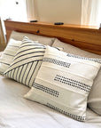 Boho Dots White Sadza Pillow Cover