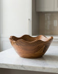 Acacia Wood Scallop Bowl