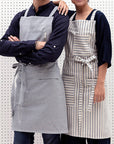 Striped Crossback Bib Apron