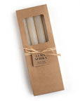 Luma Afrika Frosted Taper Candles – Cream, Set of 4