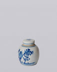 Bird and Flower Mini Porcelain Round Jar
