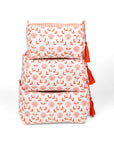 Seashell Blockprint Makeup Bag