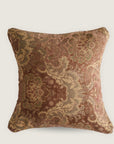 Decorative pillow with floral pattern on a light background
