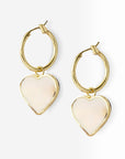 Rajani Hoop Heart Mother of Pearl Earrings