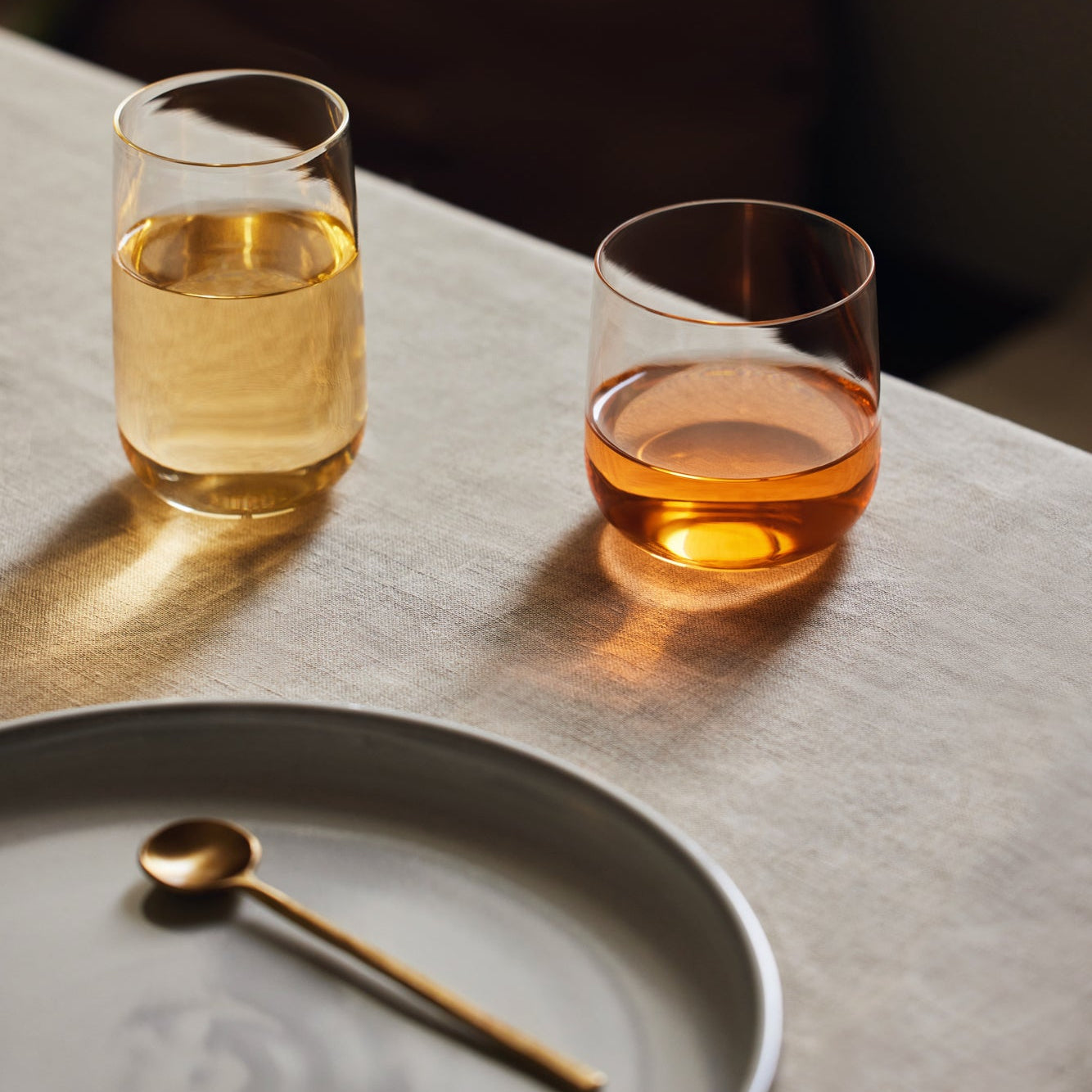 Cremini Tall Mouth-Blown Glass Cups - Set of 4