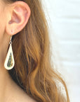 Teardrop Abalone and Mother of Pearl Drop Earrings