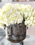 Hammered Metal Container with Round Handles - Croix des Bouquets