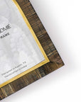 Kerala 5x7 Arch Picture Frame - Carved Horn & Brass Inlay