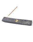 Incense Holder made of black marble with moon design