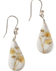 White Rain Flower Earrings