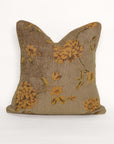 Floral-patterned pillow on a white background