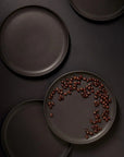 Tunisian Matte Black Stoneware Dinner Plate - Set of 4